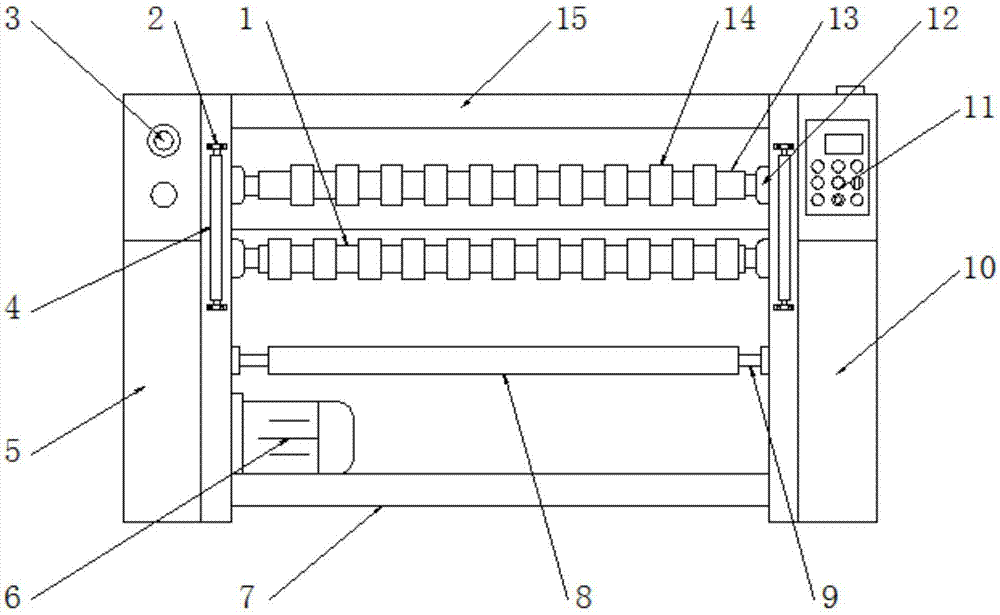 一種膠帶分切機刀距可調(diào)裝置的制作方法 一種膠帶分切機刀距可調(diào)裝置的制作方法