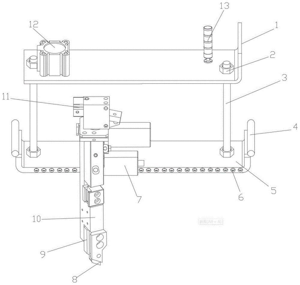一種可伸縮的分切機(jī)氣動(dòng)刀架的制作方法 一種可伸縮的分切機(jī)氣動(dòng)刀架的制作方法