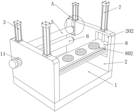 一種銅箔分切機收卷壓輥裝置的制作方法 一種銅箔分切機收卷壓輥裝置的制作方法